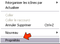 Cliquez sur "Propriétés"